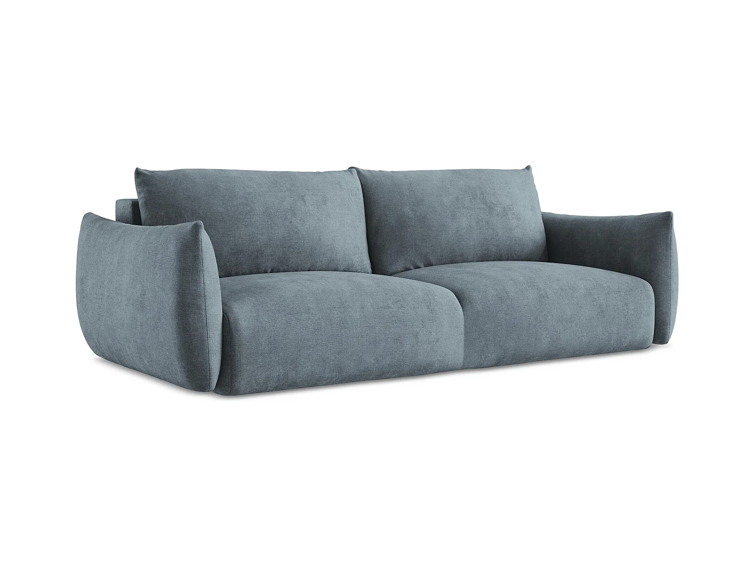 3-Sitzer Sofa mit Schlaffunktion - Chenille - Jeans - LEILA
