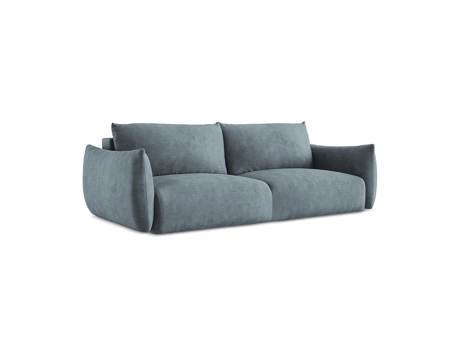 Canapé 3 places convertible en tissu chenille - jeans - SAVONA