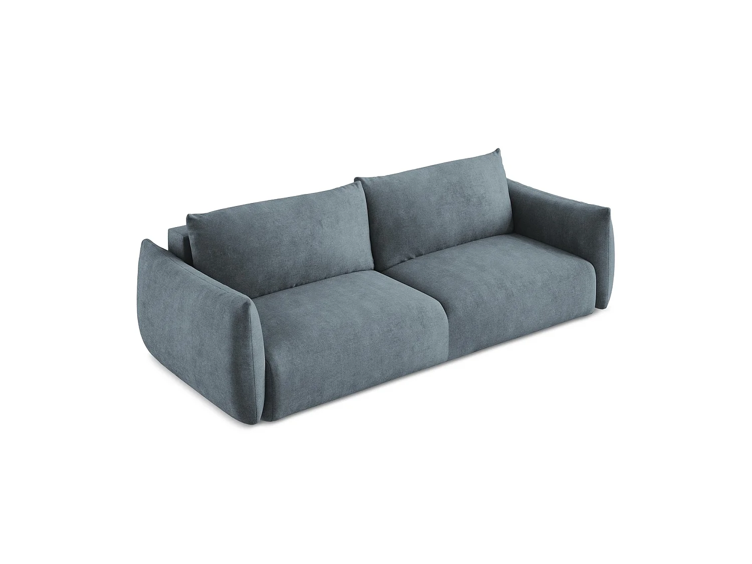 Canapé 3 places convertible en tissu chenille - jeans - SAVONA