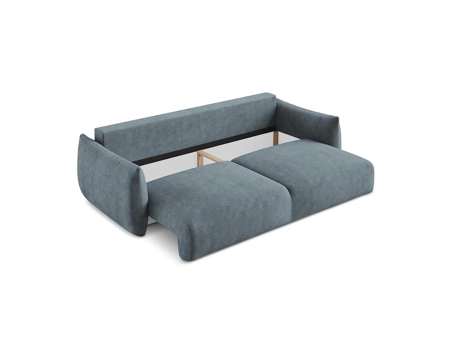 Canapé 3 places convertible en tissu chenille - jeans - SAVONA