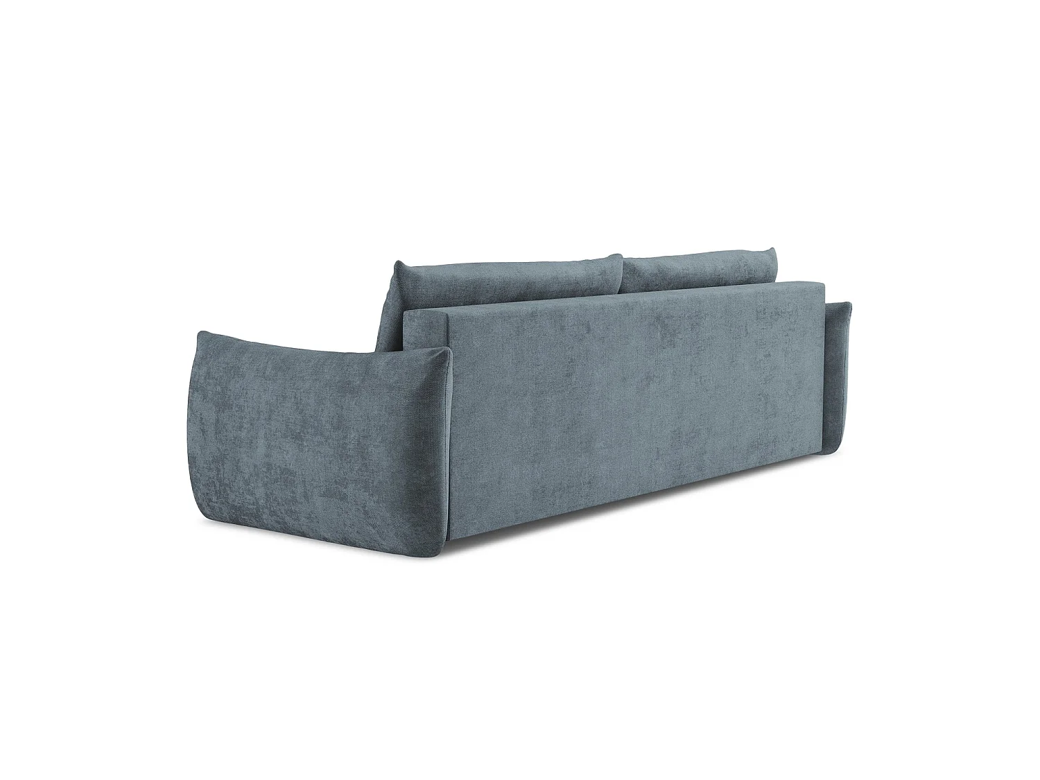 Canapé 3 places convertible en tissu chenille - jeans - SAVONA