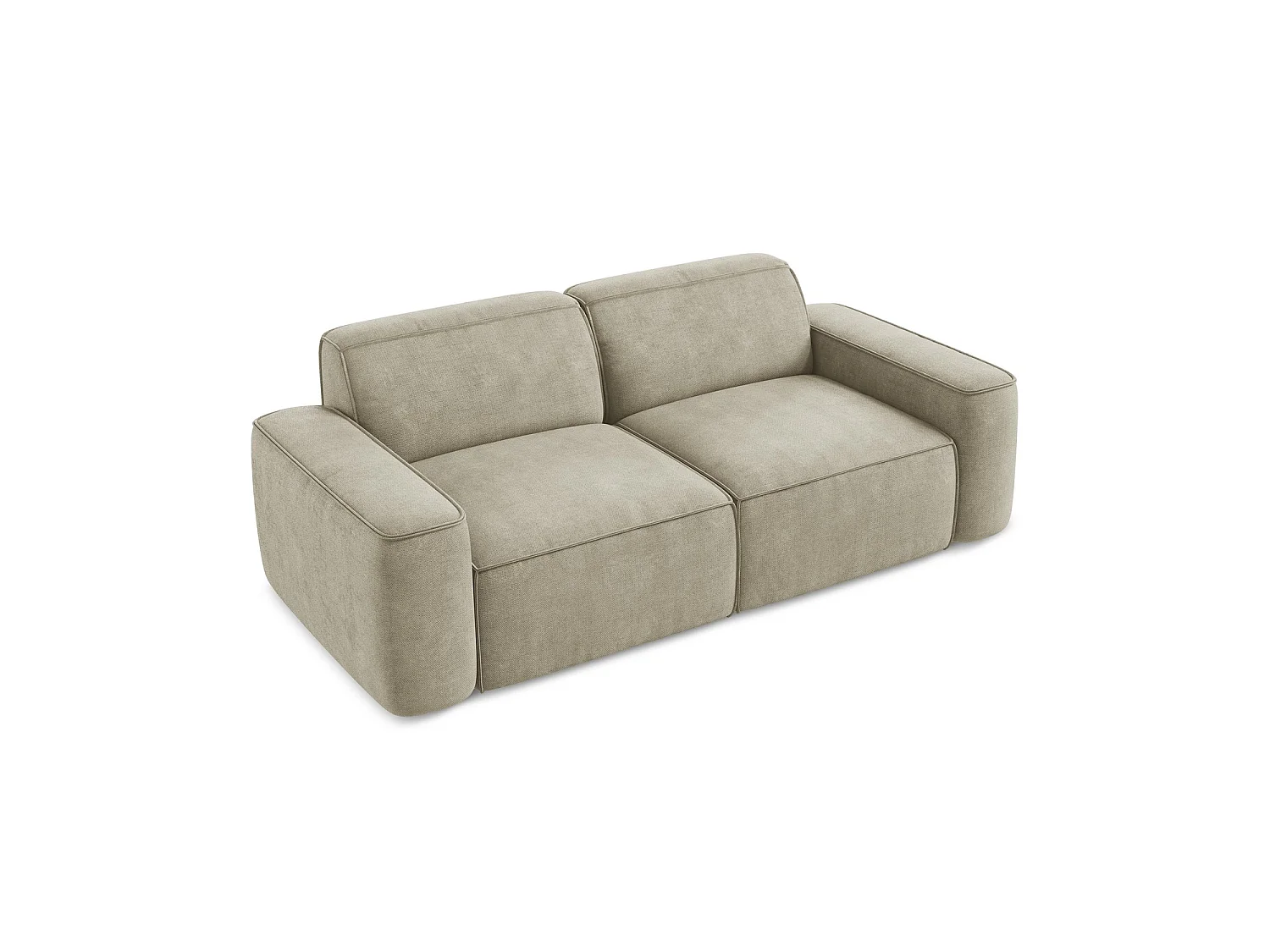Modulares 3-Sitzer Sofa - - Chenille - Beige - MELISSA