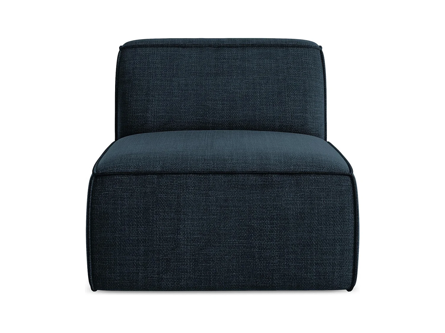 Fauteuil pour canapé modulable en tissu texturé - bleu royal - OMAO