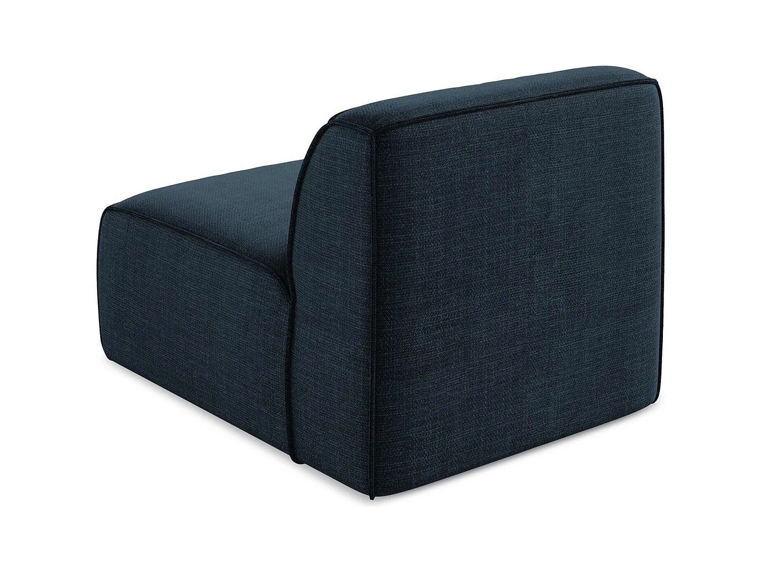 Fauteuil pour canapé modulable en tissu texturé - bleu royal - OMAO