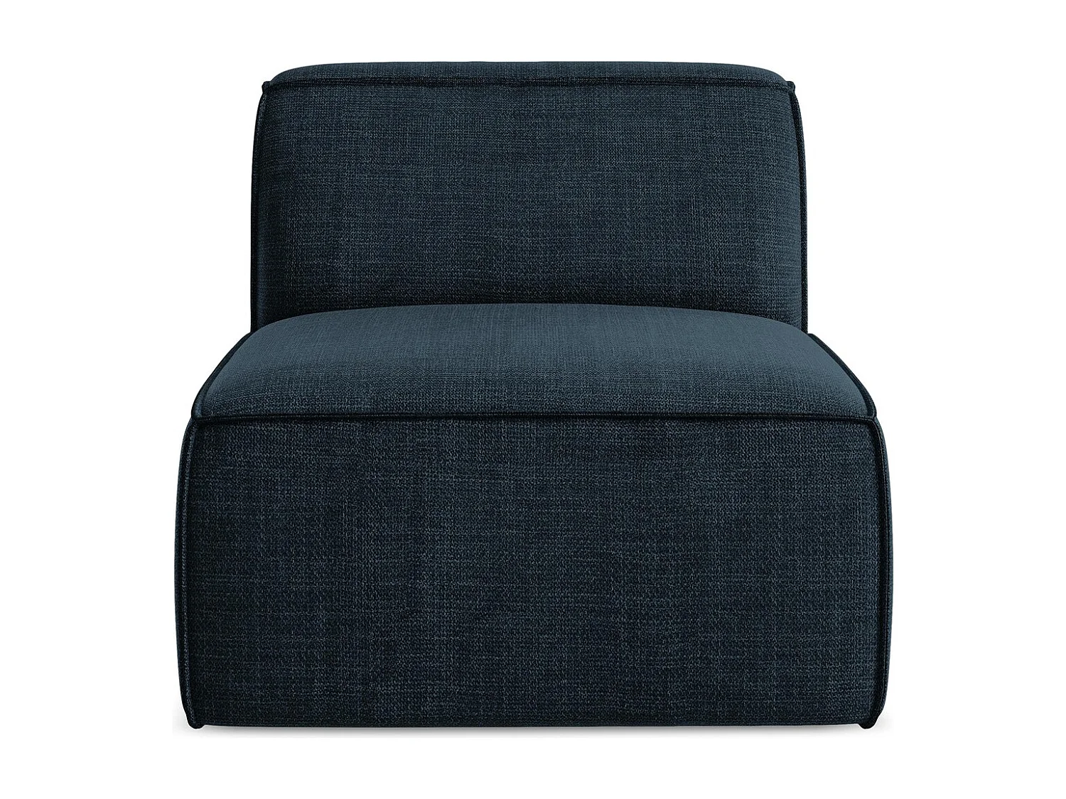 Fauteuil pour canapé modulable en tissu texturé - bleu royal - OMAO