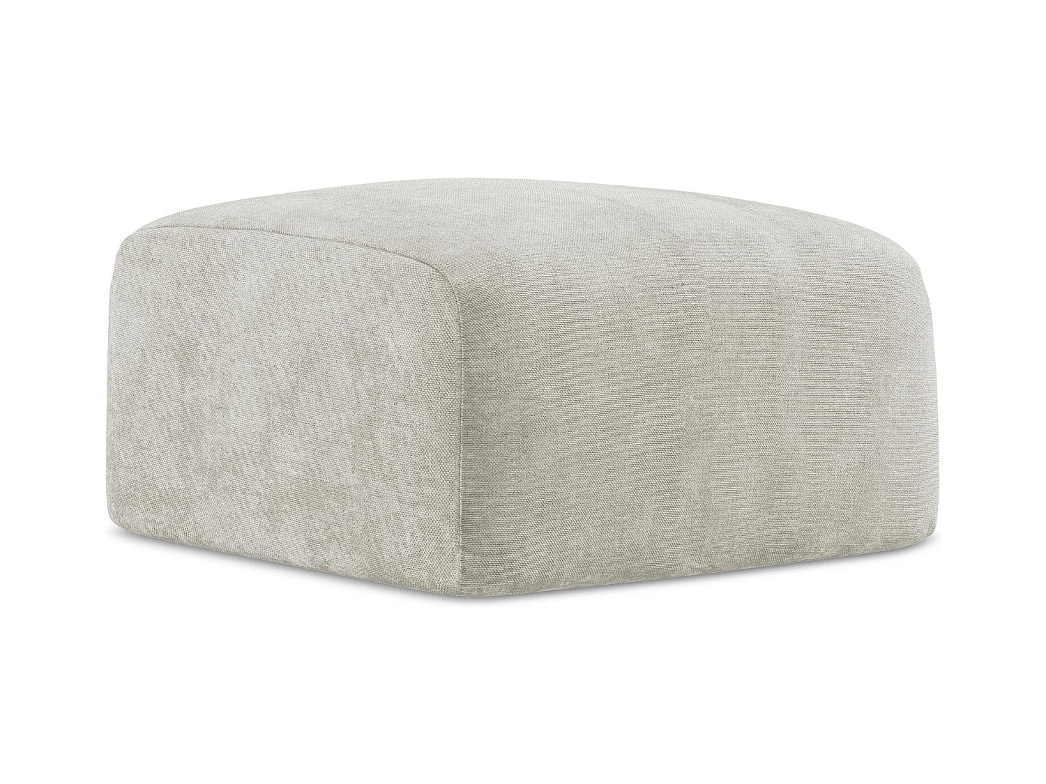 Pouf - Hocker - Chenille - Perle - LEILA