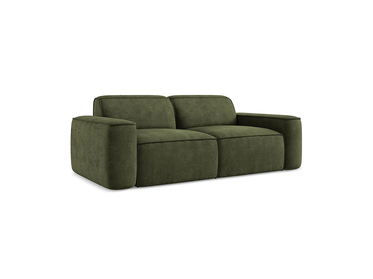 Modulares 3-Sitzer Sofa - - Chenille - Olive - MELISSA