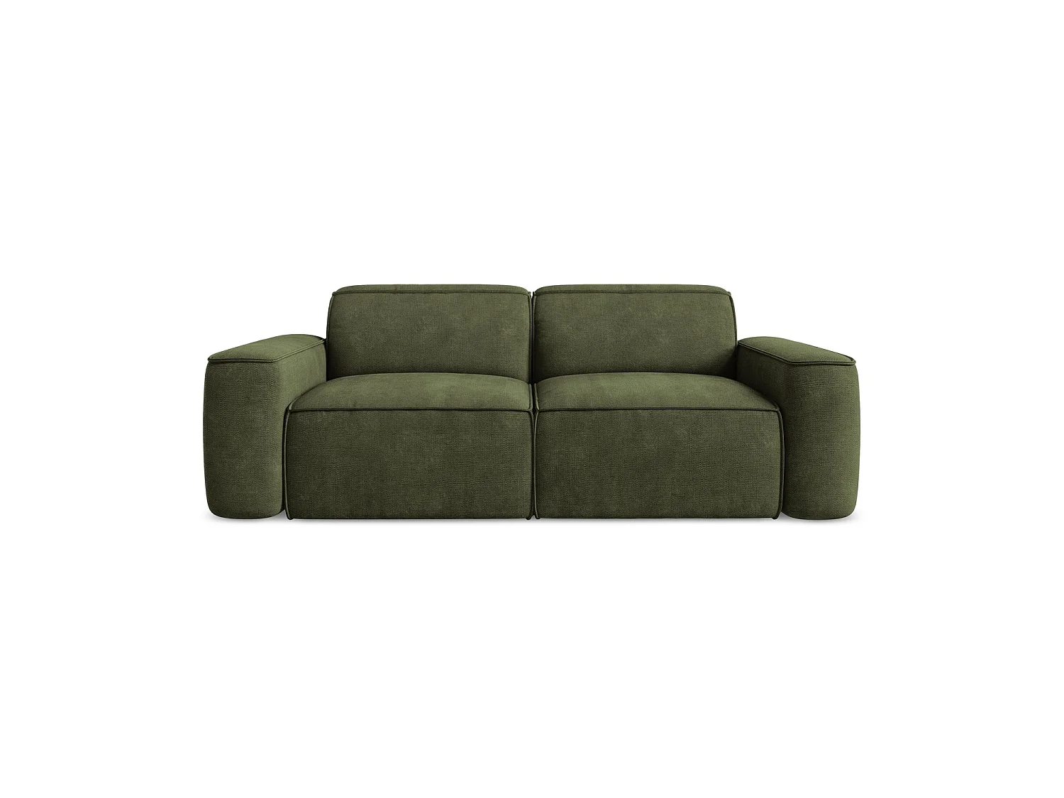 Modulares 3-Sitzer Sofa - - Chenille - Olive - MELISSA