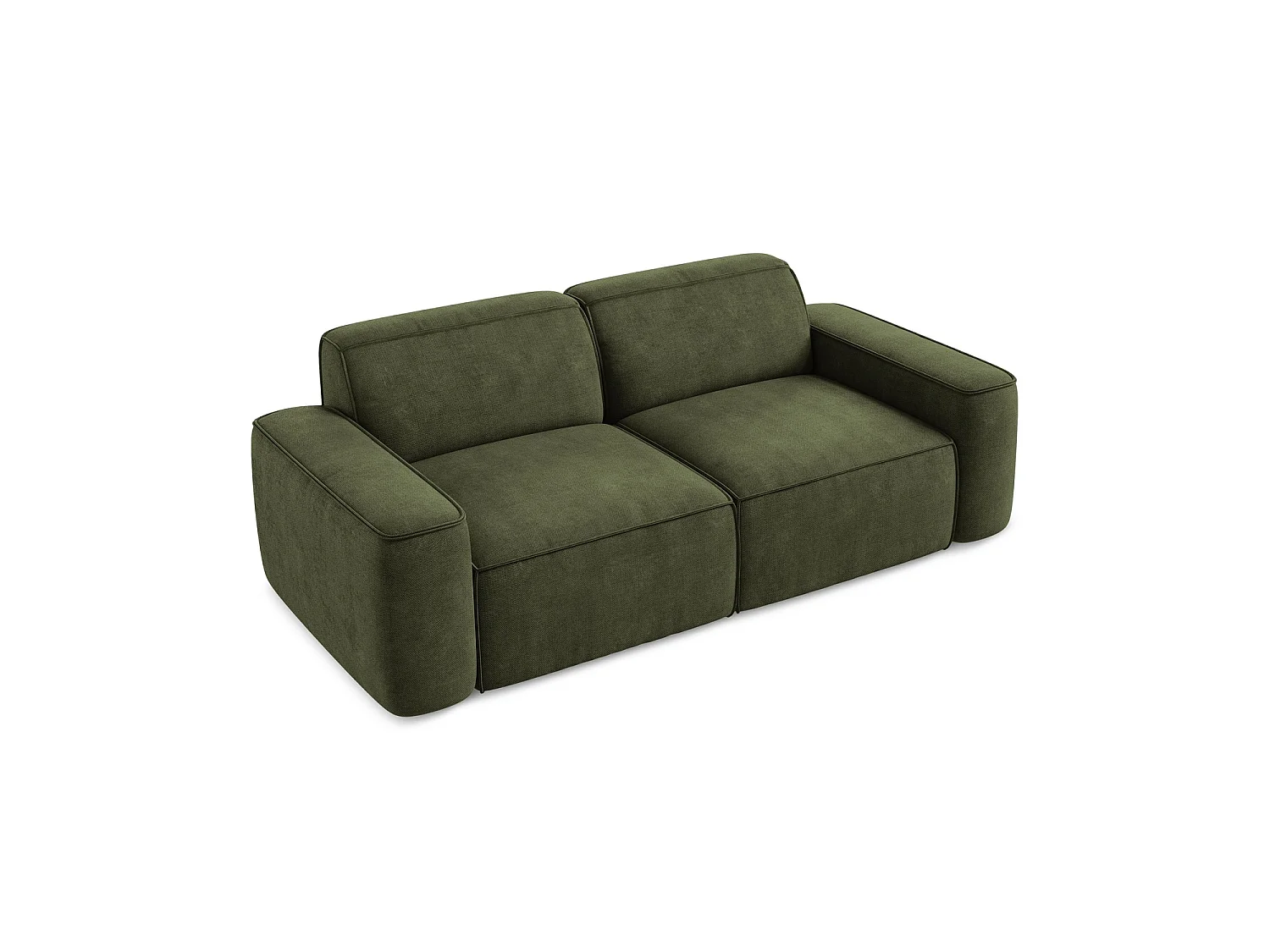 Modulares 3-Sitzer Sofa - - Chenille - Olive - MELISSA
