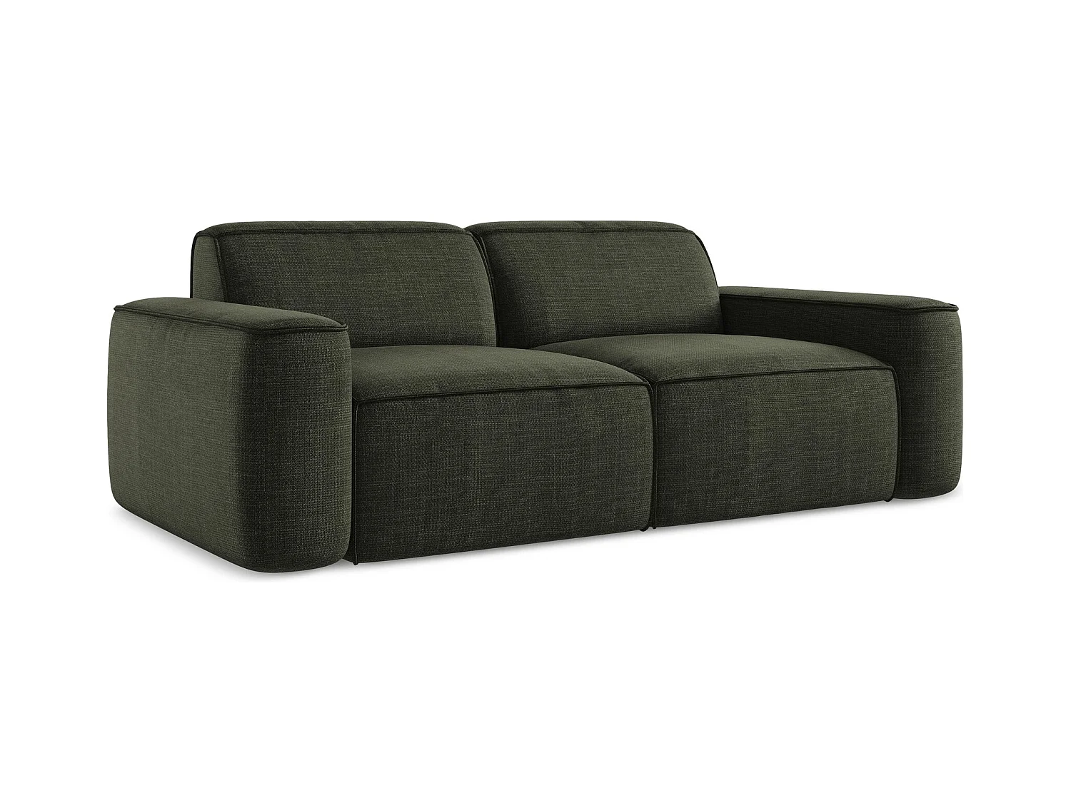 Modulares 3-Sitzer Sofa - Strukturstoff - Olive - OMAO
