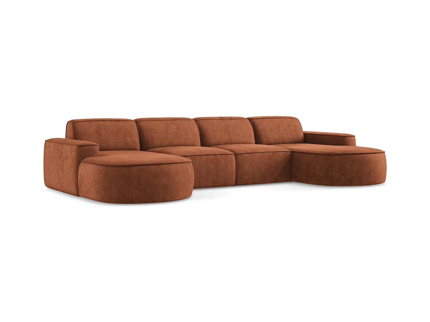Modulares Wohnlandschaft - Chenille - Terrakotta - OMAO
