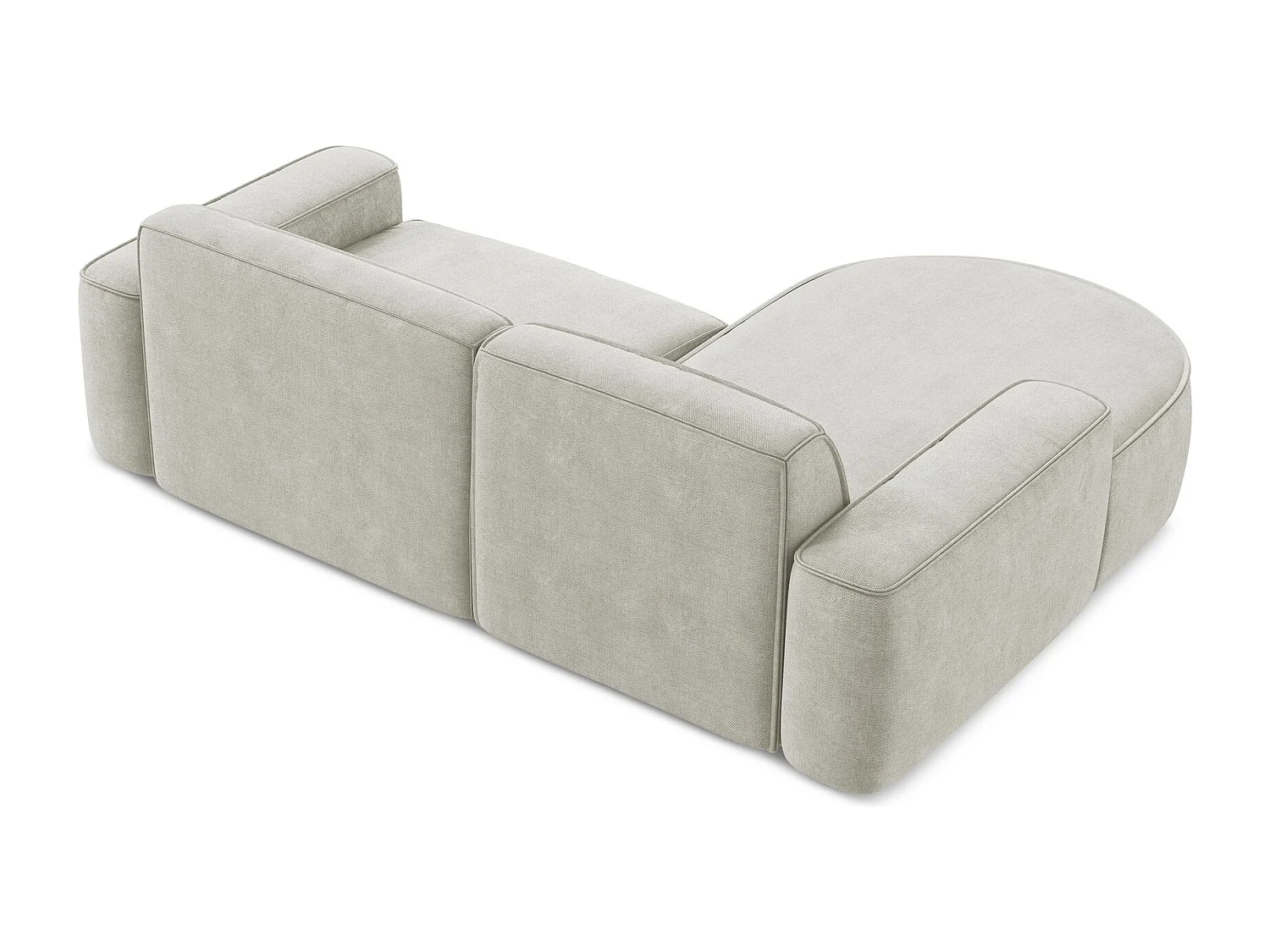 2,5-Sitzer Modulares Ecksofa - Ecke Links - Chenille - Perle - OMAO