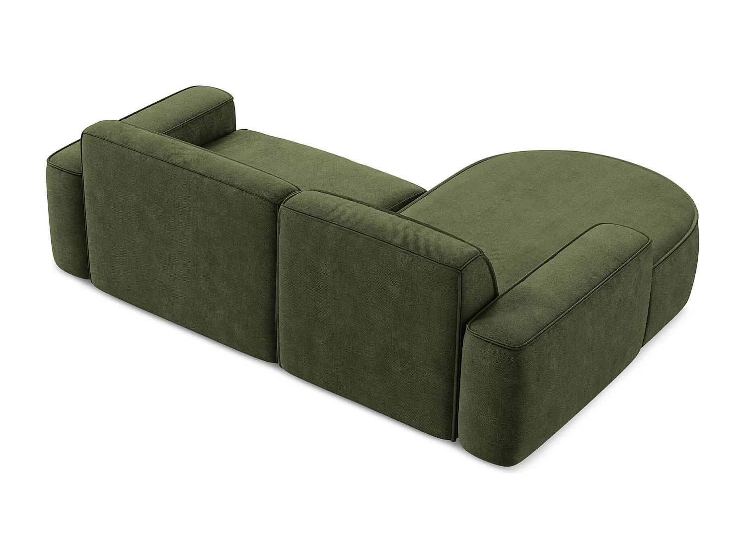 2,5-Sitzer Modulares Ecksofa - Ecke Links - Chenille - Olive - OMAO