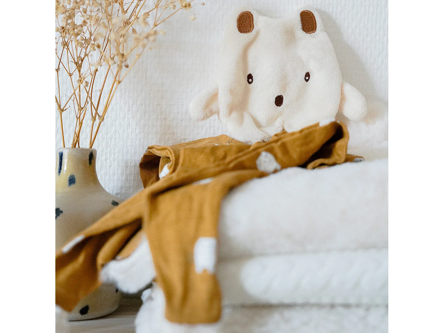 Doudou muselina conejo 38 x 25 cm