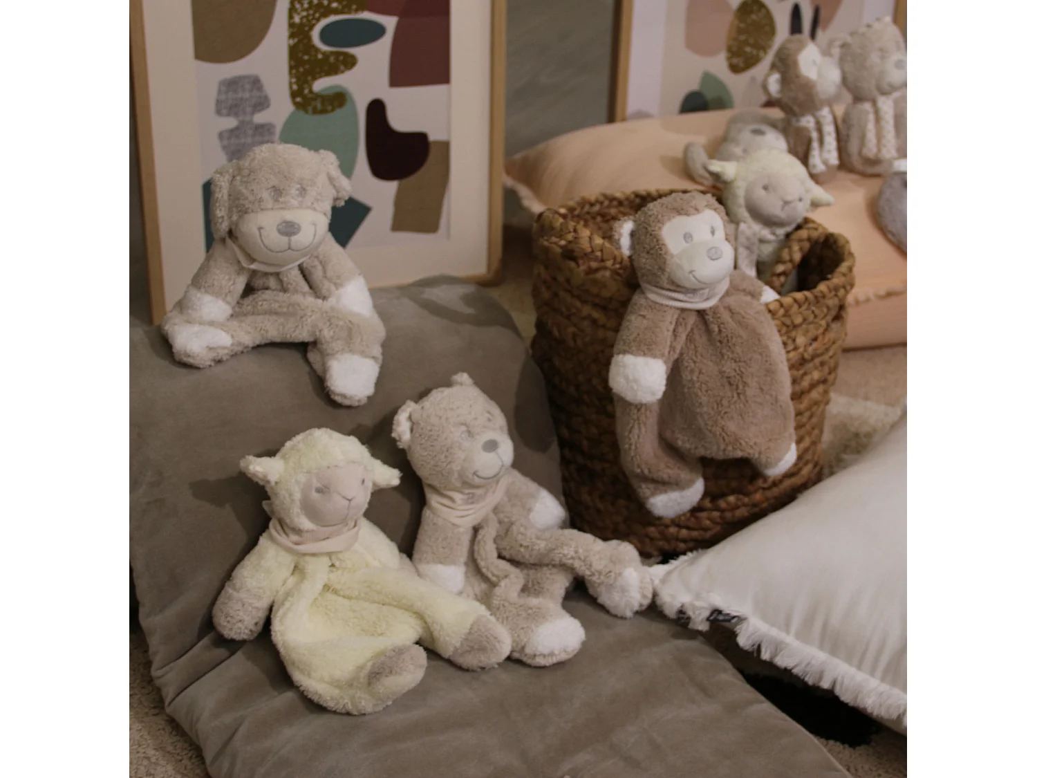 Peluche conejito gris 45 x 30 cm