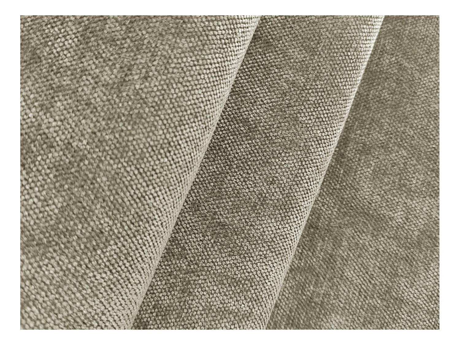 Canapé d'angle 3 places modulaire gauche en tissu chenille - beige - OMAO