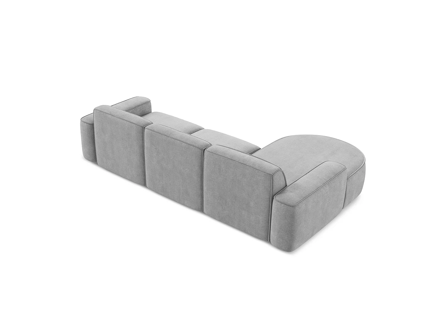 3-Sitzer Modulares Ecksofa - Ecke Links - Chenille - Hellgrau - MELISSA