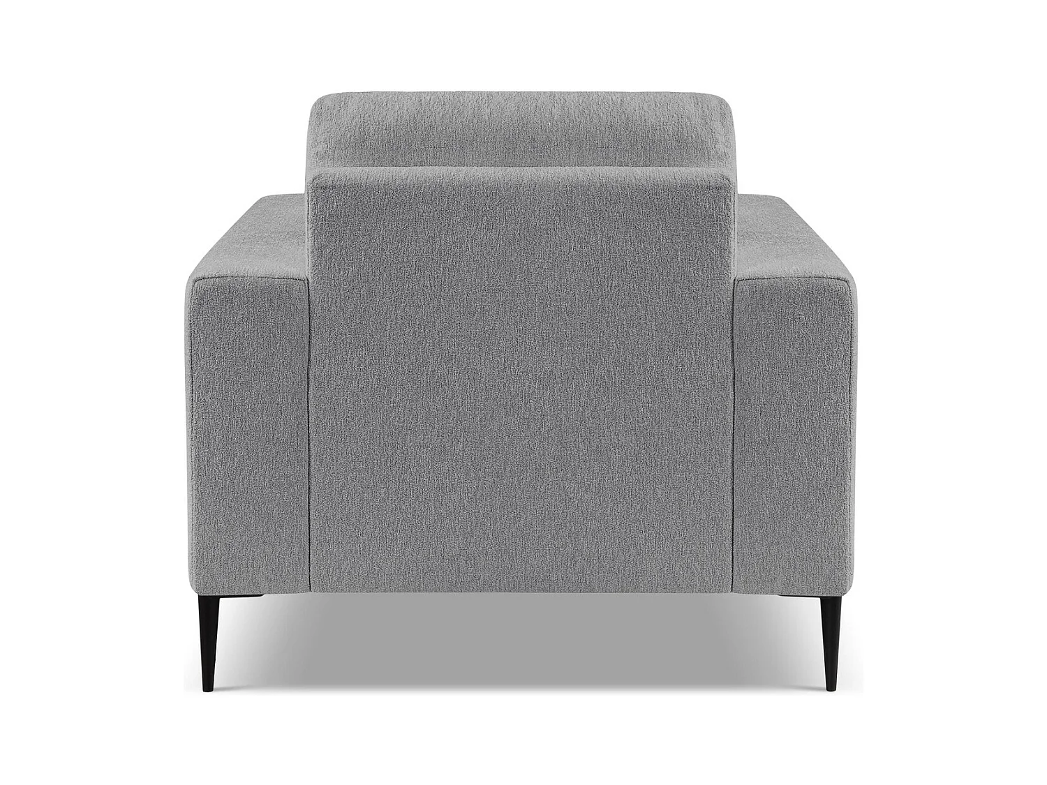 Fauteuil en tissu chenille - gris clair - AKALA