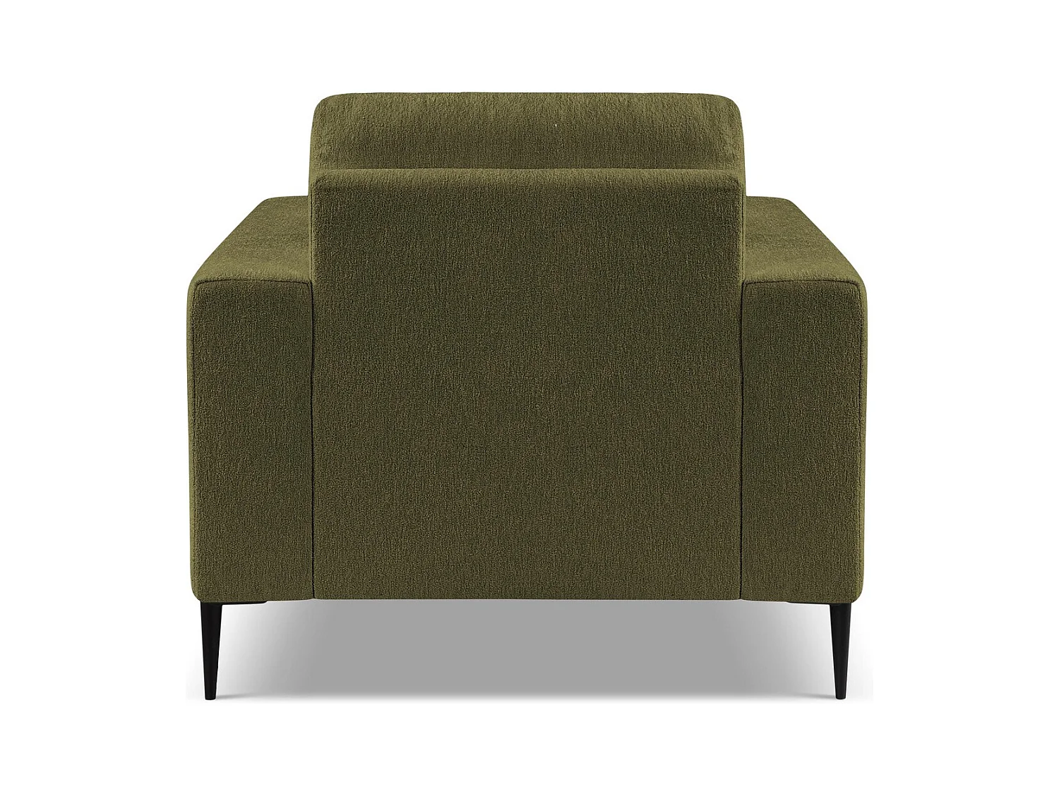 Fauteuil en tissu chenille - olive - AKALA