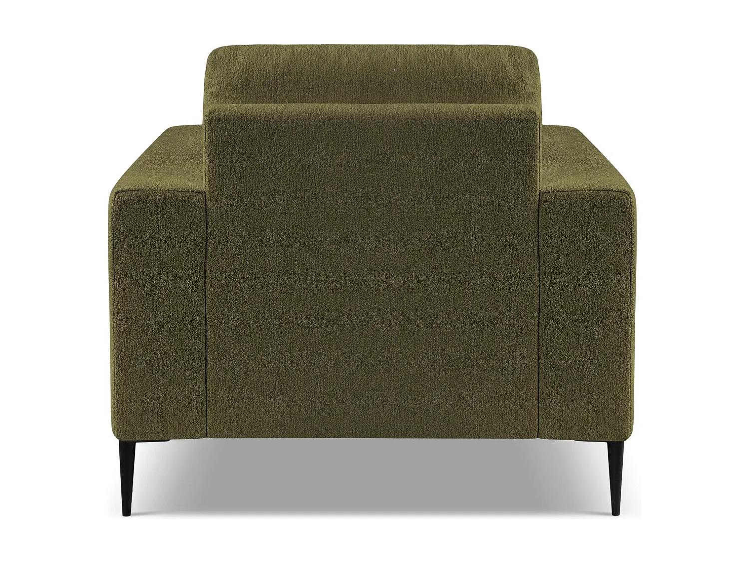 Fauteuil en tissu chenille - olive - AKALA