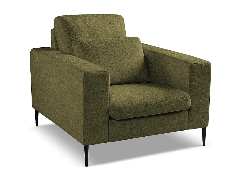 Fauteuil van olijf chenille stof - AKALA