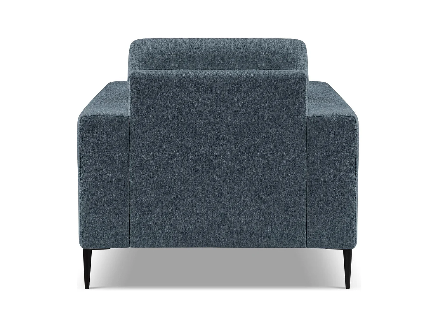 Fauteuil en tissu chenille - bleu - AKALA