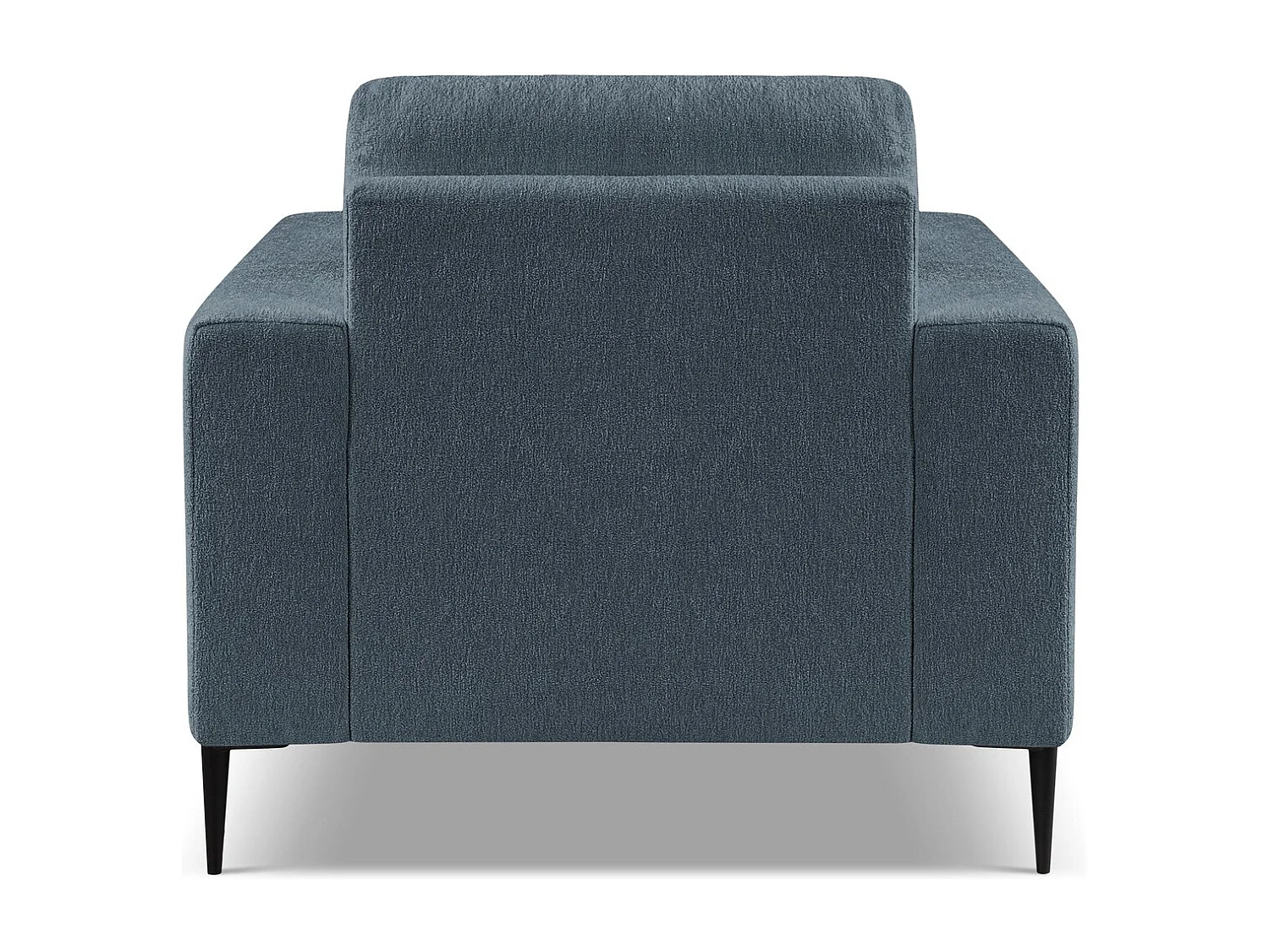 Fauteuil en tissu chenille - bleu - AKALA