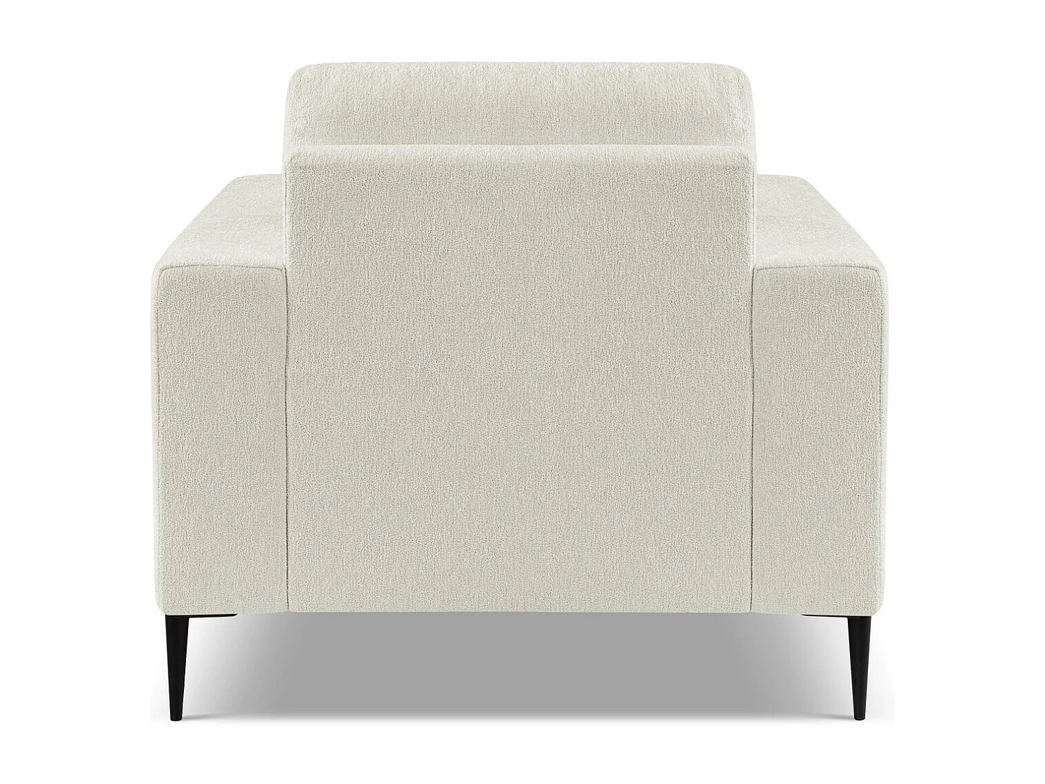 Fauteuil en tissu chenille - beige clair - AKALA
