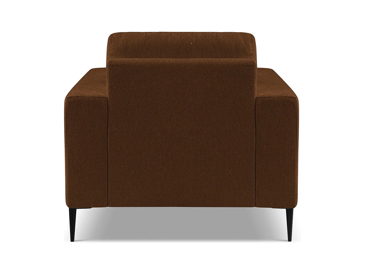 Fauteuil en tissu chenille - terre cuite - AKALA