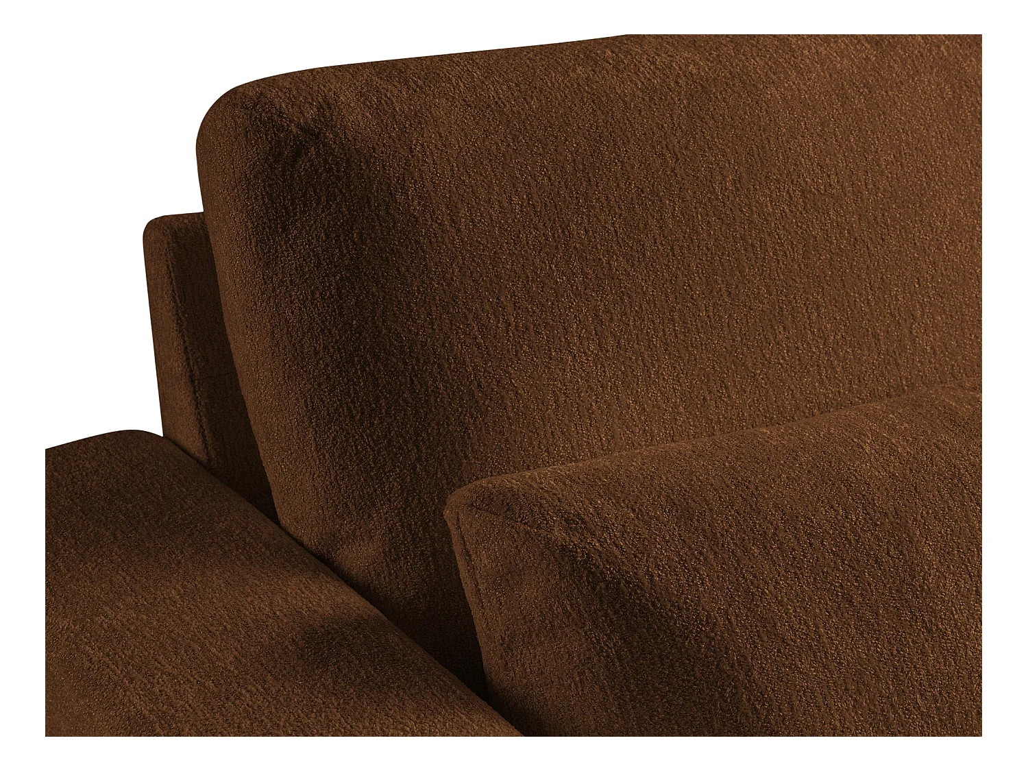 Fauteuil en tissu chenille - terre cuite - AKALA