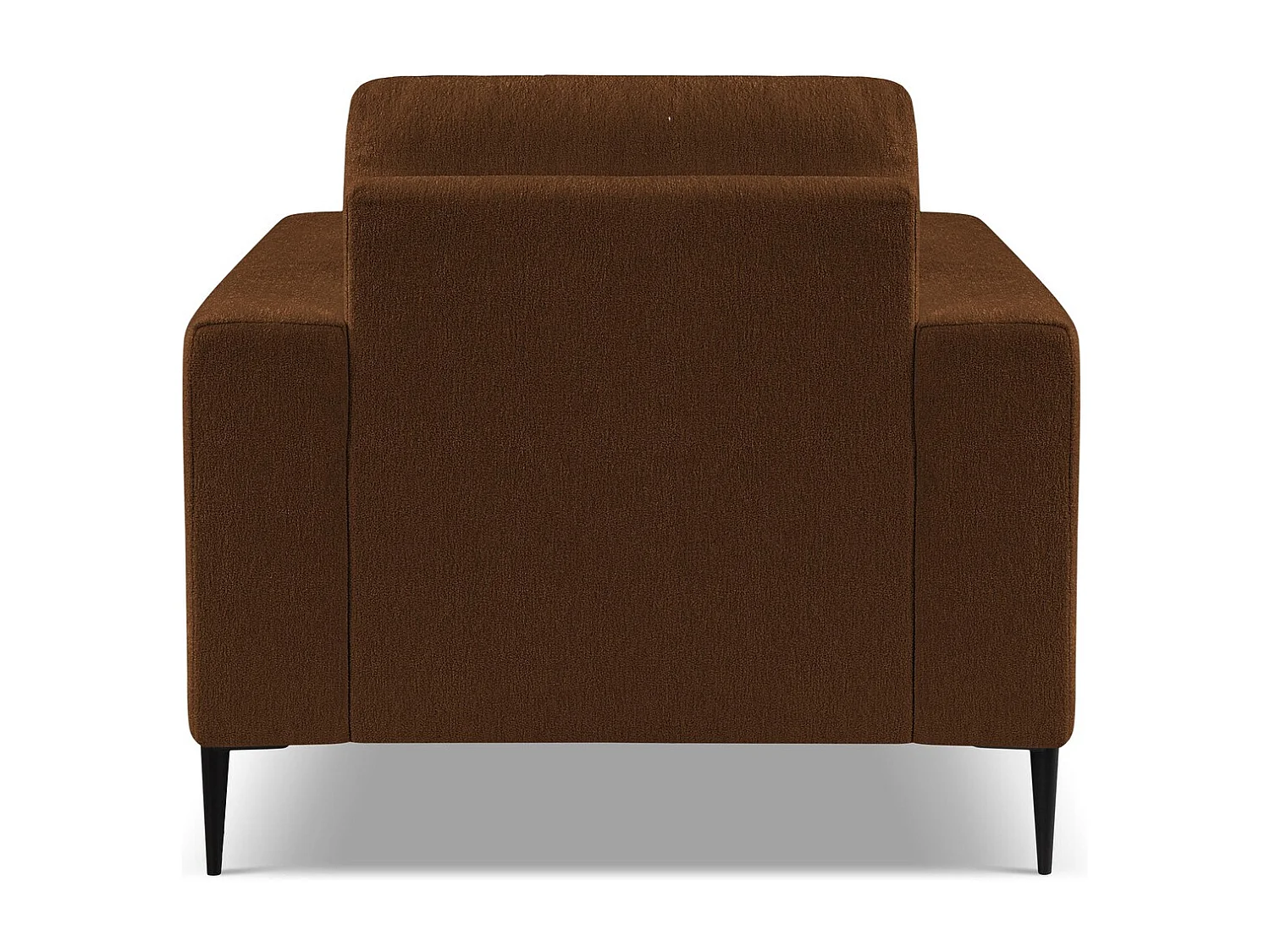 Fauteuil en tissu chenille - terre cuite - AKALA