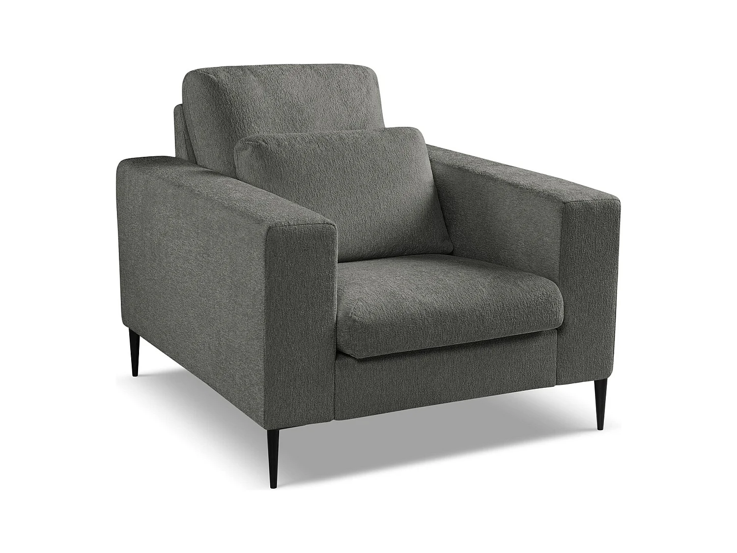 Sessel - Chenille - Dunkelgrau - AKALA