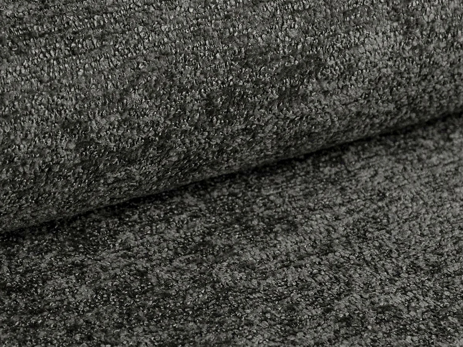 Fauteuil en tissu chenille - gris foncé - AKALA