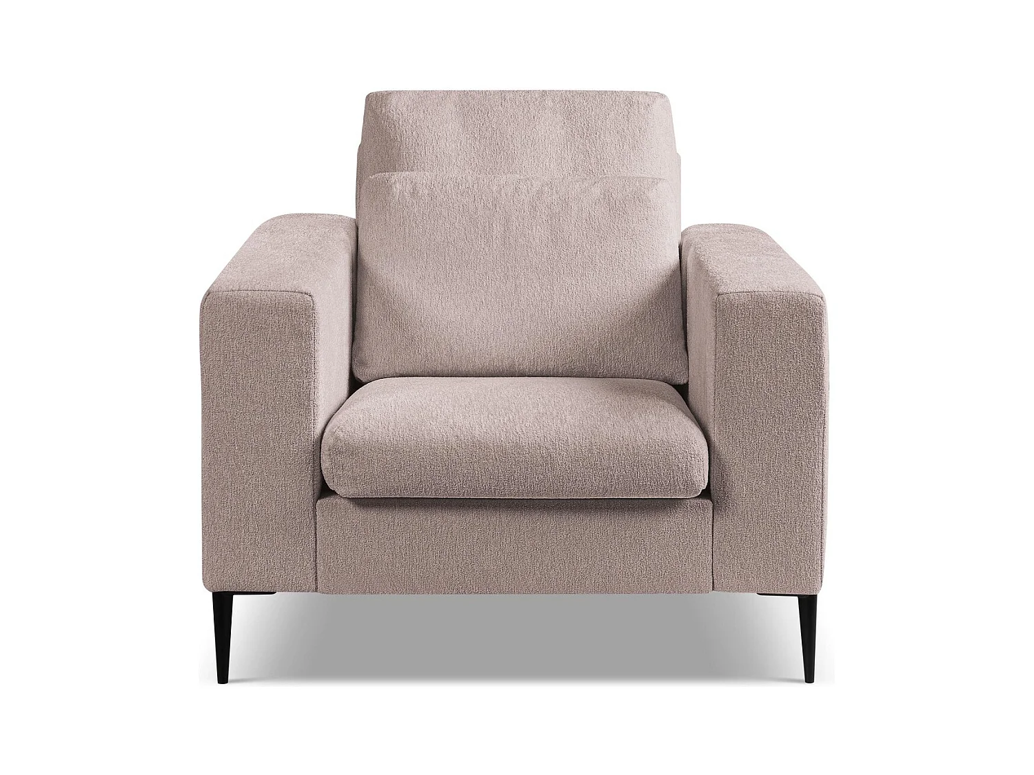 Fauteuil en tissu chenille - rose poudré - AKALA