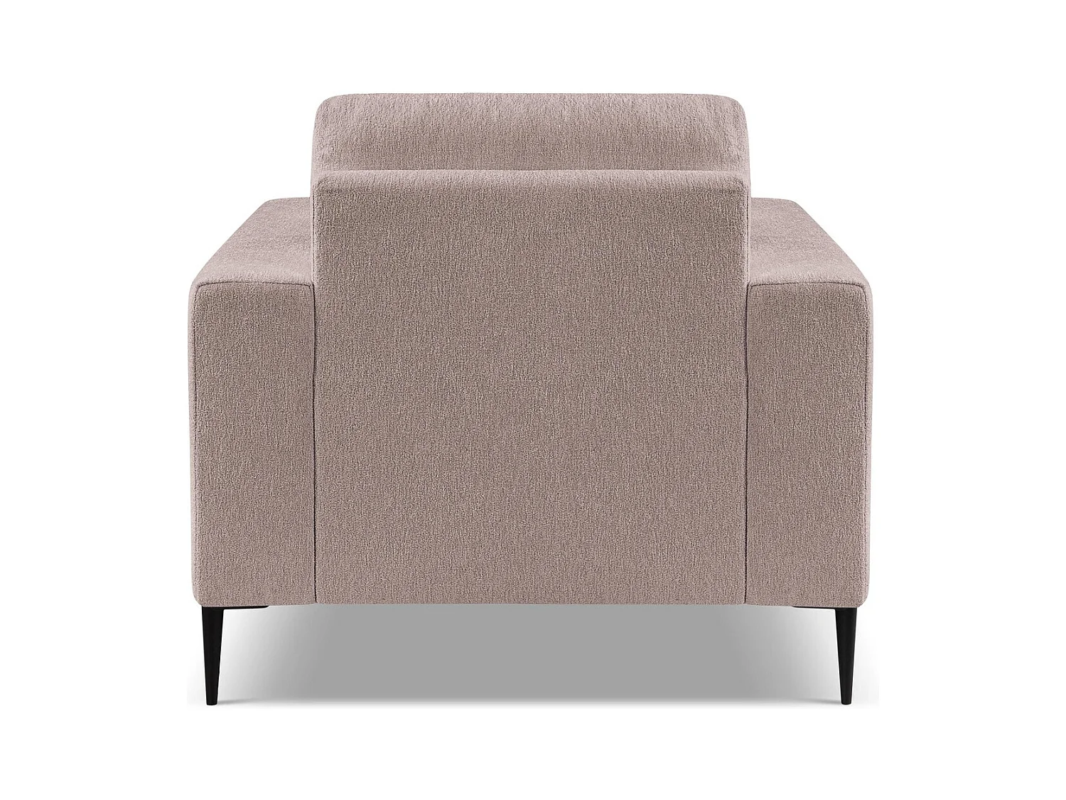 Fauteuil en tissu chenille - rose poudré - AKALA