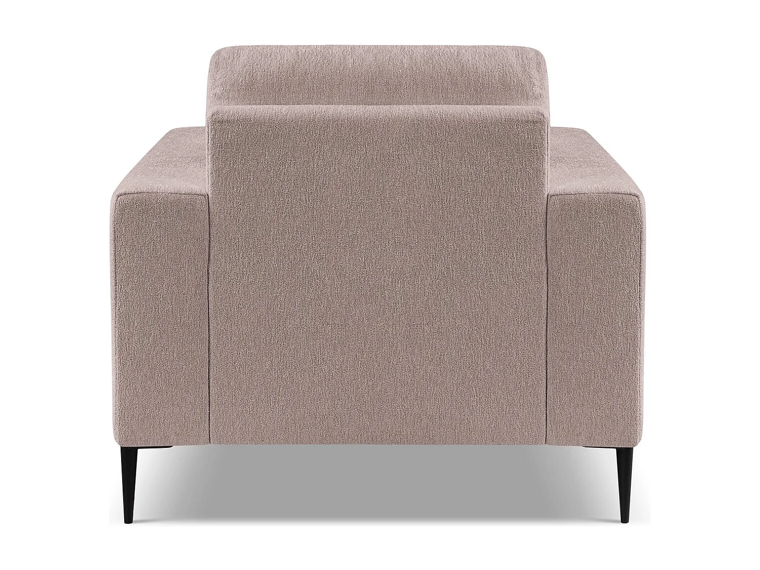 Fauteuil en tissu chenille - rose poudré - AKALA