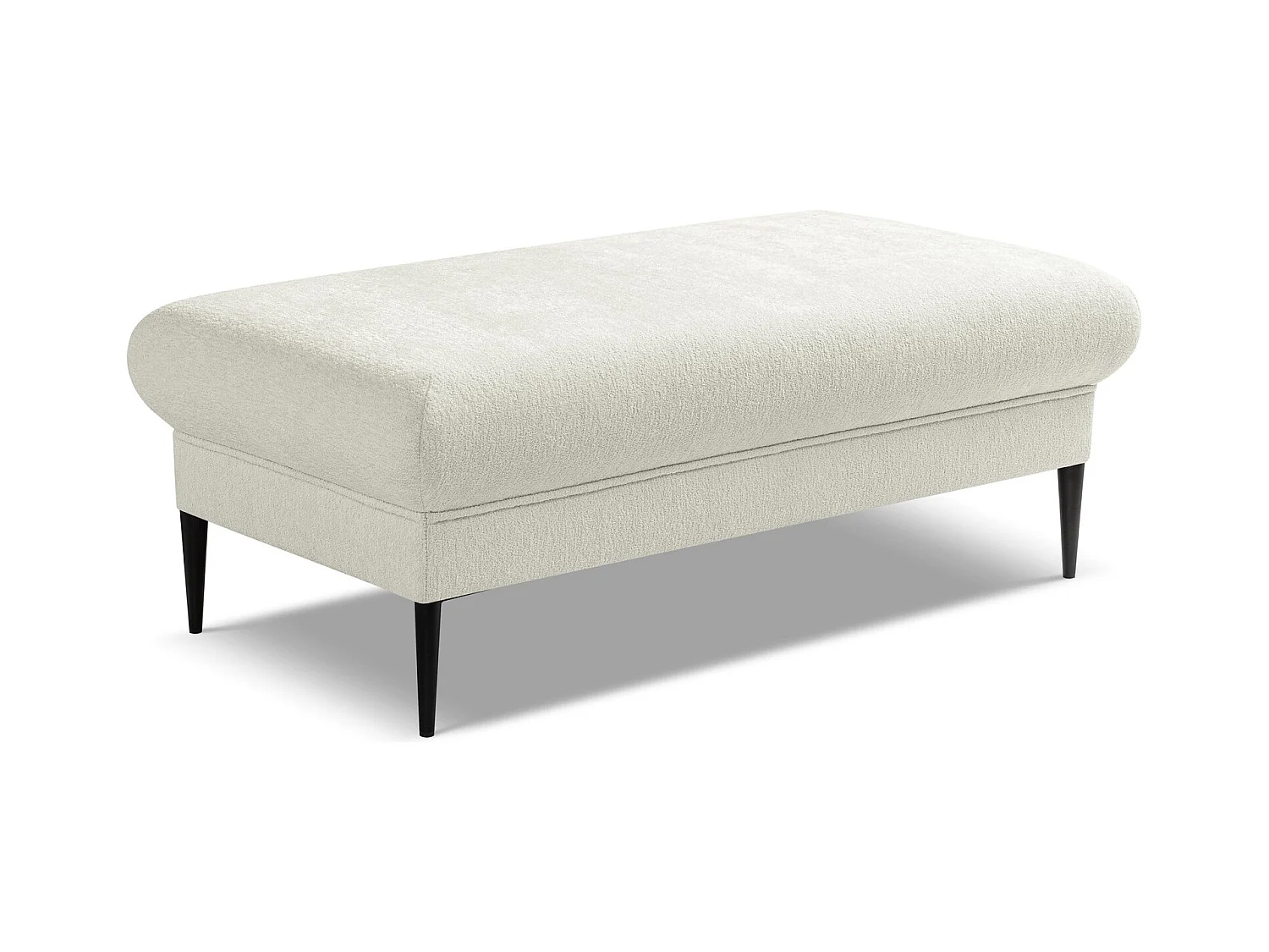 Pouf - Hocker - Chenille - Hell beige - AKALA