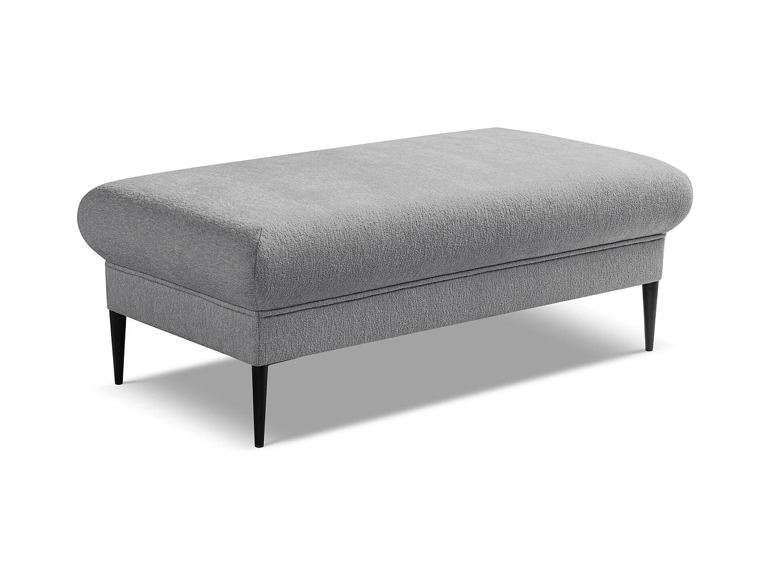 Pouf - Hocker - Chenille - Hellgrau - AKALA