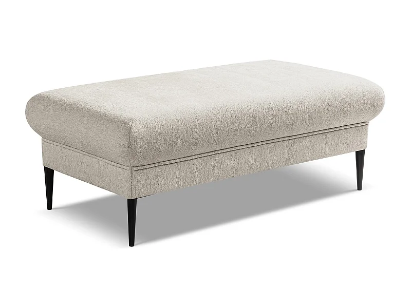 Pouf - Hocker - Chenille - Beige - AKALA