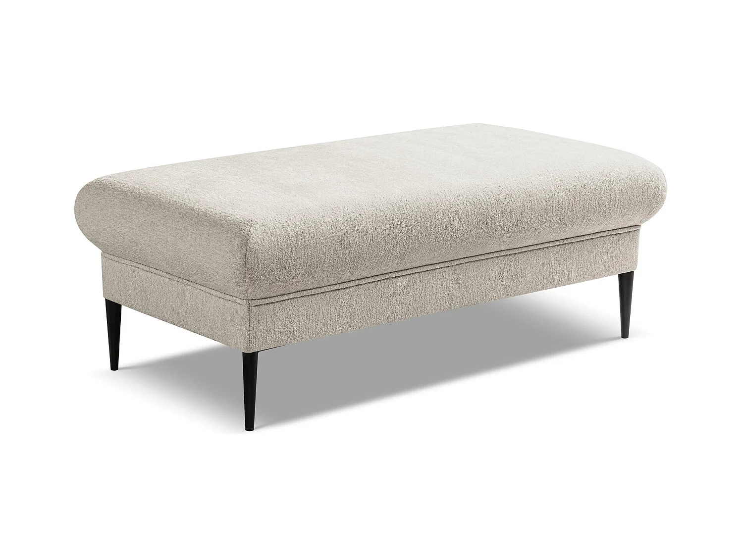 Pouf - Hocker - Chenille - Beige - AKALA