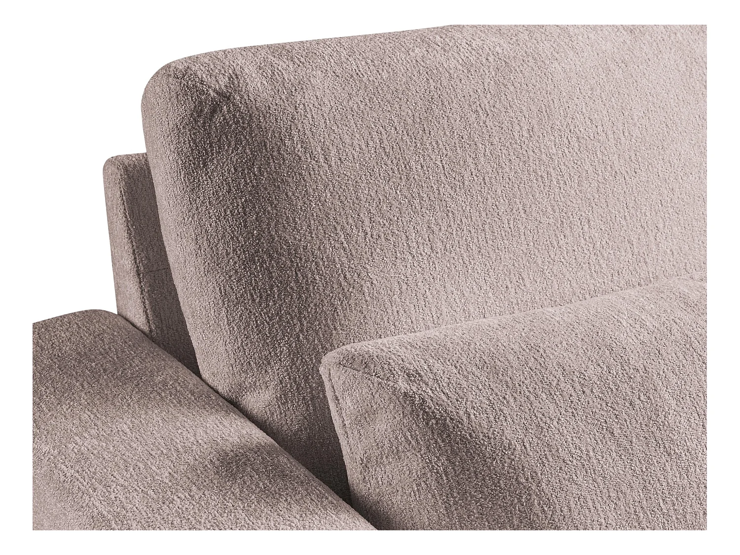 Pouf en tissu chenille - rose poudré - AKALA