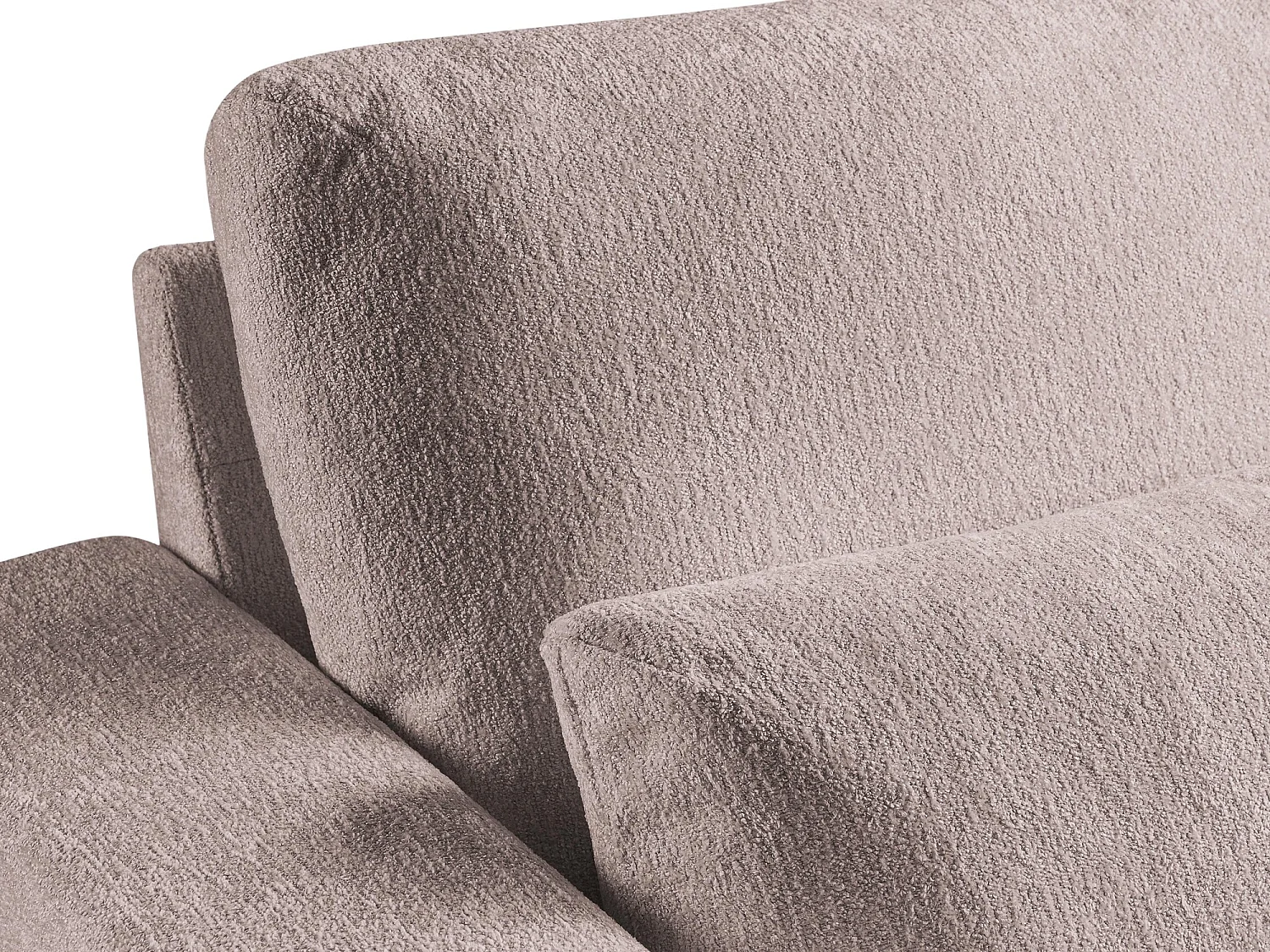 Pouf en tissu chenille - rose poudré - AKALA