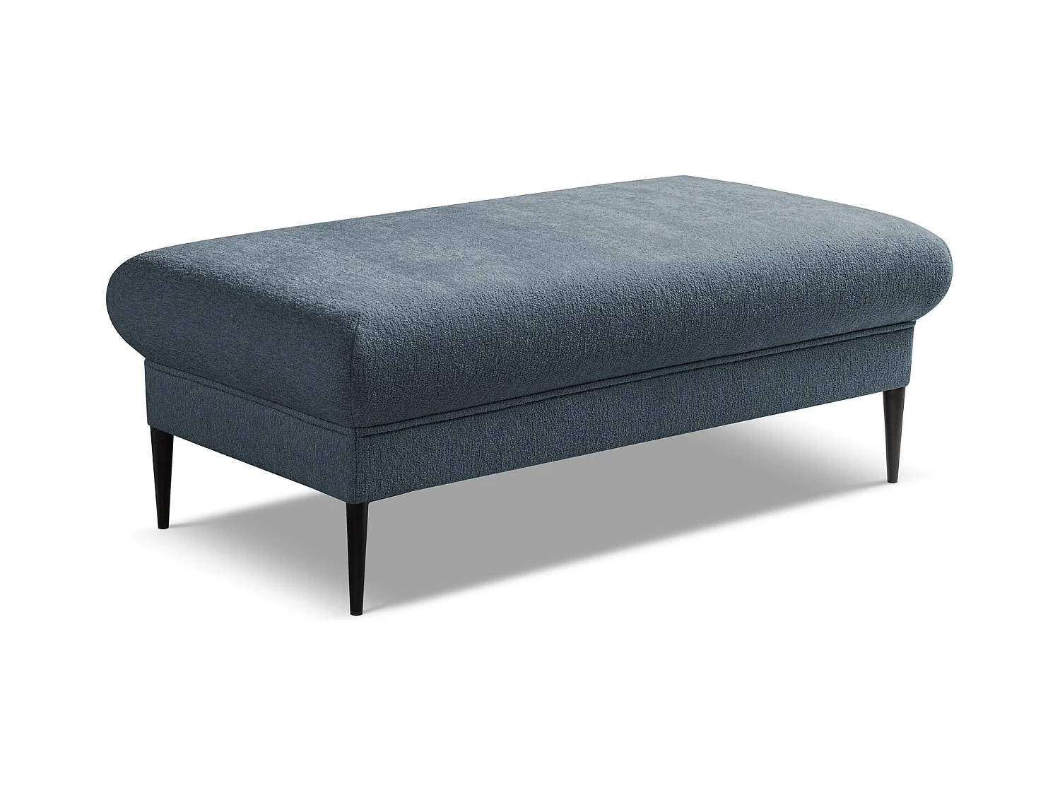 Pouf - Hocker - Chenille - Blau - AKALA
