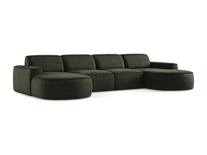 Modulares Wohnlandschaft - Strukturstoff - Olive - OMAO