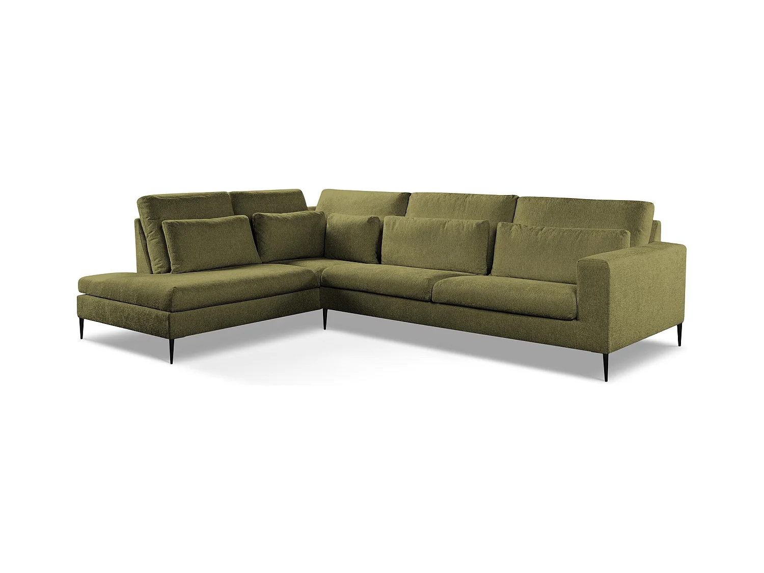 Ecksofa Links - Links - Chenille - Olive - AKALA