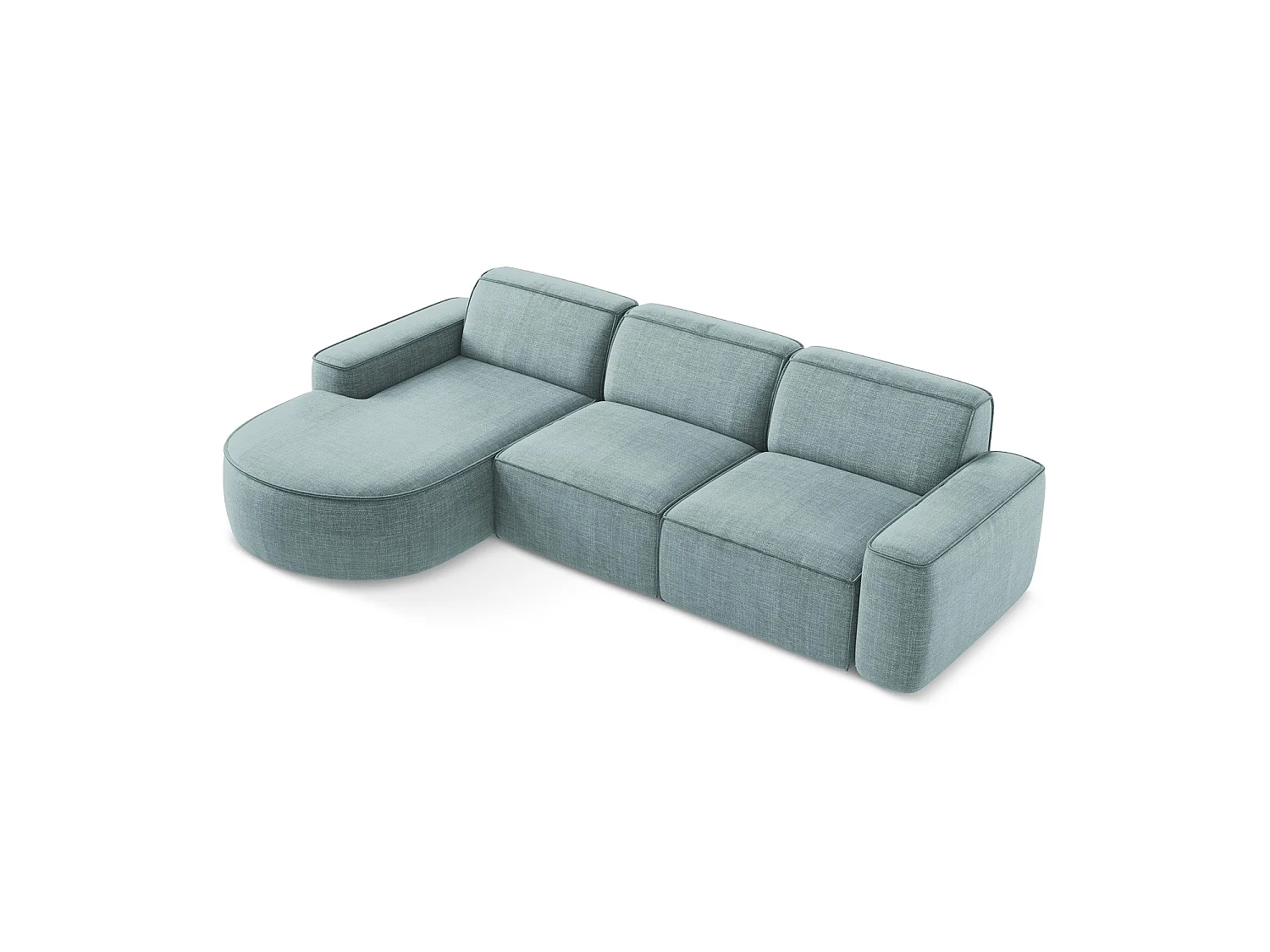 Modulaire hoekbank links van jeans textuurstof - MELISSA