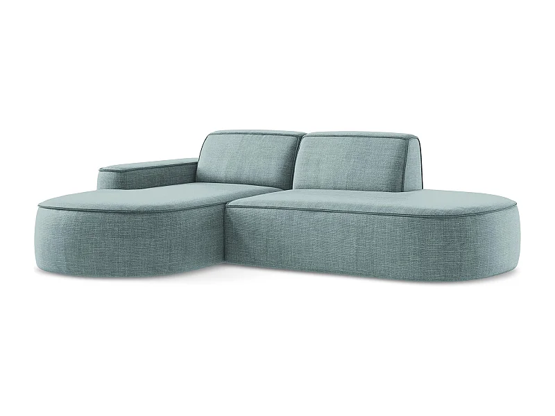 Modulaire hoekbank links van jeans textuurstof - OMAO