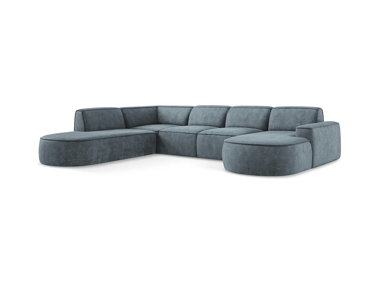 Modulares Wohnlandschaft - Chenille - Jeans - OMAO