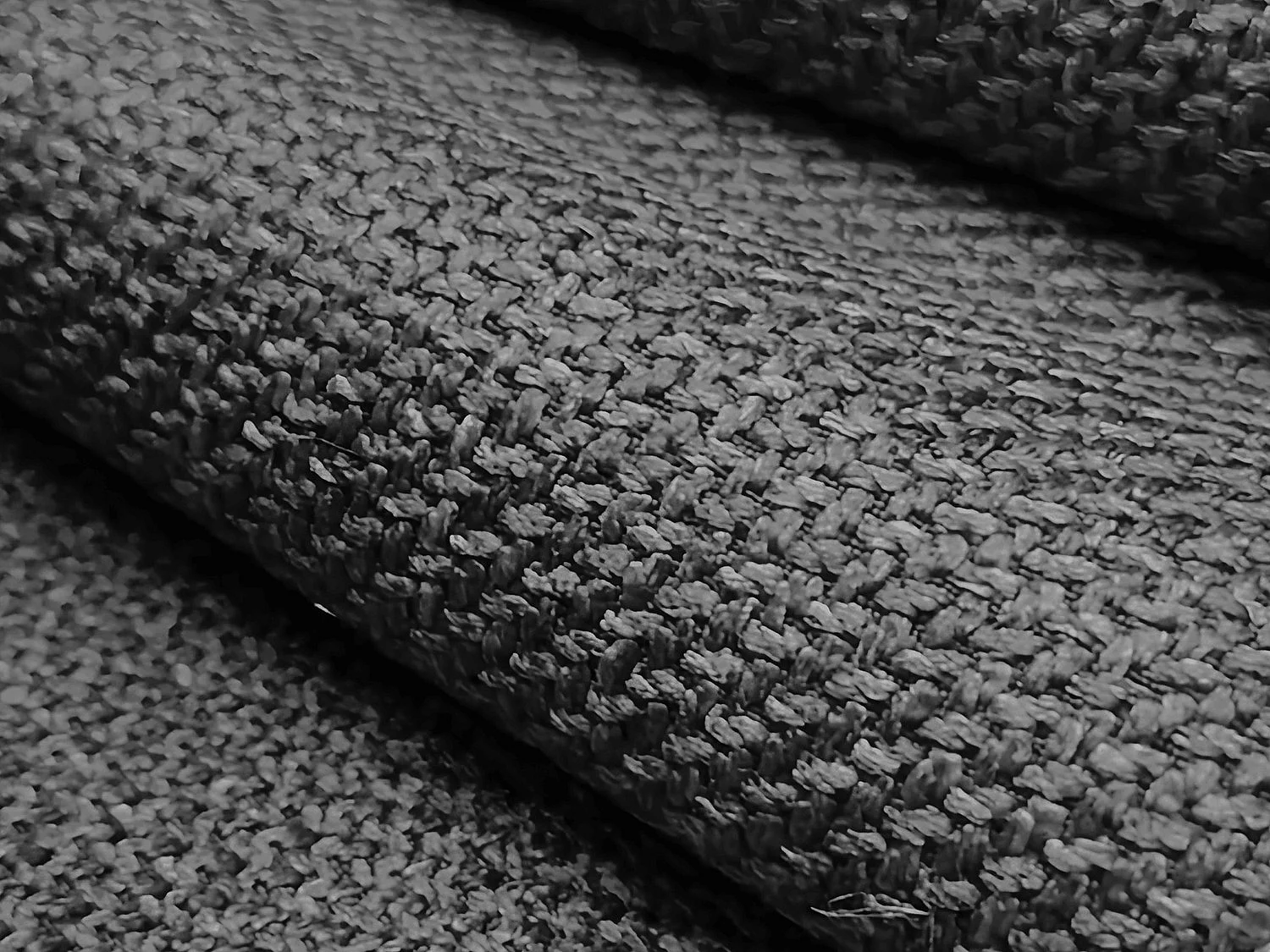 Canapé d'angle 3 places modulaire gauche en tissu texturé - gris foncé - MELISSA