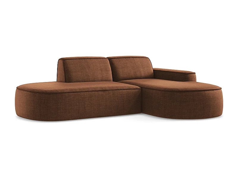 3-Sitzer Modulares Ecksofa - Ecke Rechts - Strukturstoff - Terrakotta - OMAO